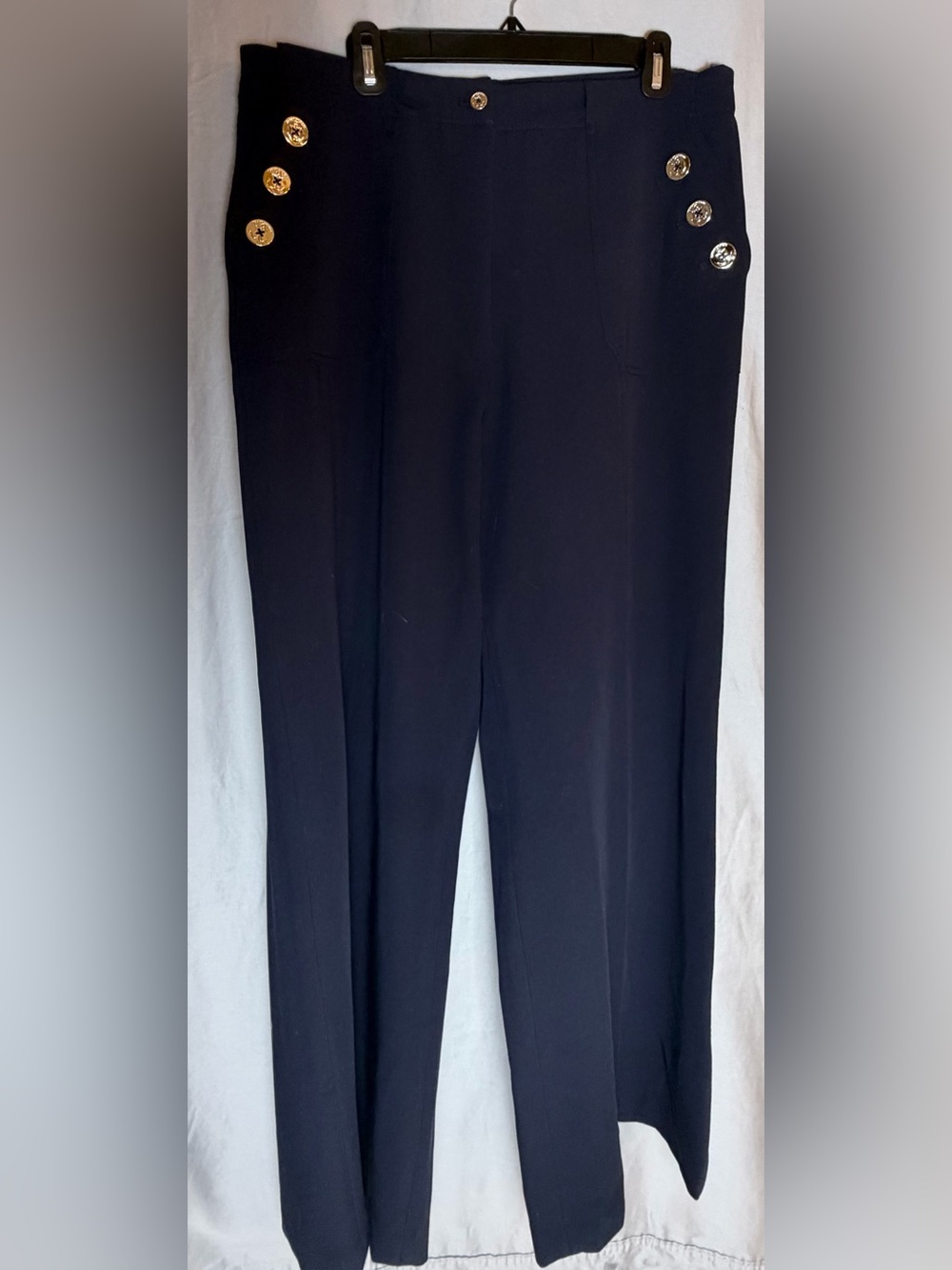 Tommy Hilfiger, Women’s   Dress  Sailor  Pants with Decorative Gold Buttons, 16